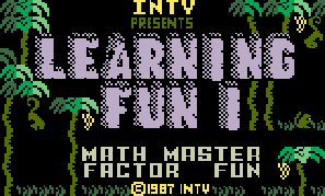 Game Learning Fun I - Math Master Factor Fun (Intellivision - intv)