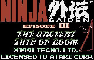 Game Ninja Gaiden III - The Ancient Ship of Doom (Atari Lynx - lynx)