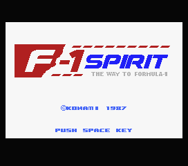 Game F1 Spirit (Machines with Software eXchangeability - msx1)