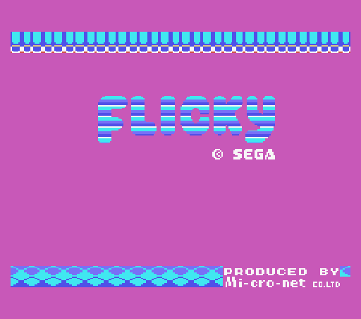 Game Flicky (Machines with Software eXchangeability - msx1)