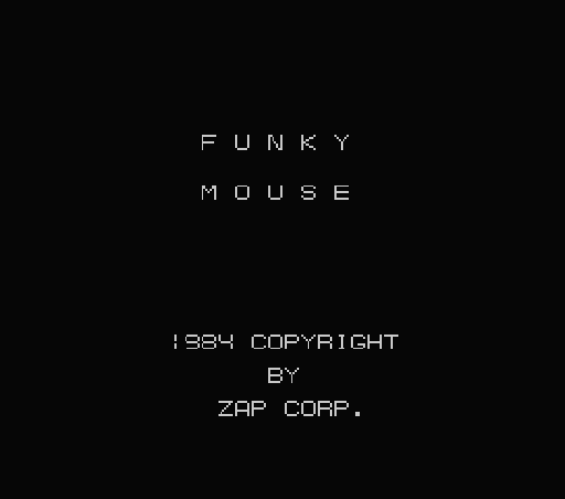 Game Funky Mouse (Machines with Software eXchangeability - msx1)