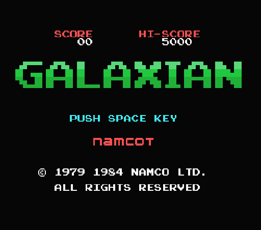 Game Galaxian (Machines with Software eXchangeability - msx1)