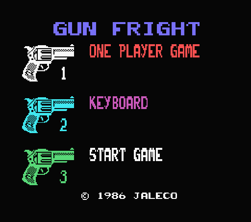 Game Gun Fright (Machines with Software eXchangeability - msx1)