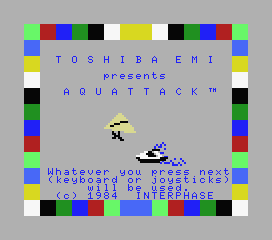 Down-load a game Aquattack (Machines with Software eXchangeability - msx1)