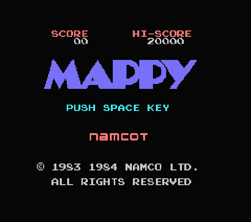 Game Mappy (Machines with Software eXchangeability - msx1)