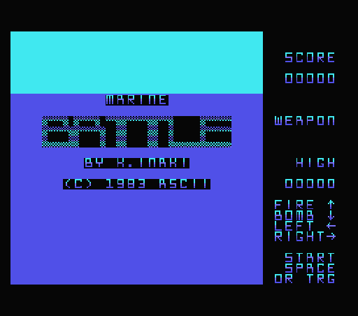 Game Marine Battle (Machines with Software eXchangeability - msx1)
