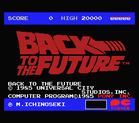Game Back To The Future (Machines with Software eXchangeability - msx1)