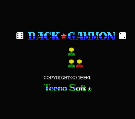 Game Backgammon (Machines with Software eXchangeability - msx1)