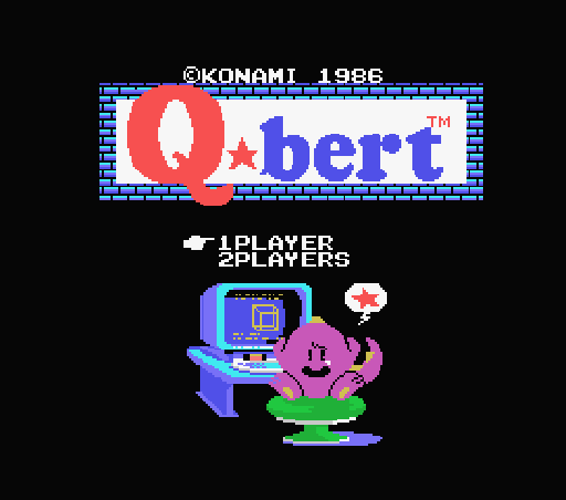 Game Q-bert (Machines with Software eXchangeability - msx1)