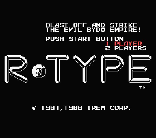 Game R-Type (Machines with Software eXchangeability - msx1)