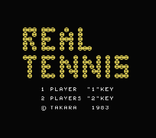 Game Real Tennis (Machines with Software eXchangeability - msx1)