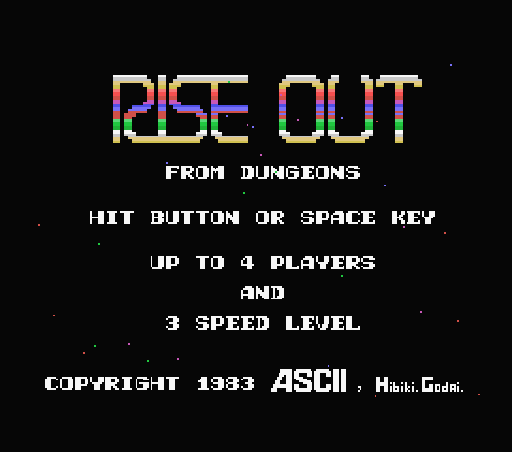 Game Riseout (Machines with Software eXchangeability - msx1)