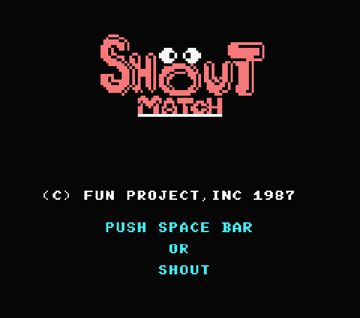 Game Shout Match (Machines with Software eXchangeability - msx1)