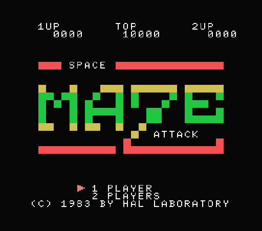 Game Space Maze Attack (Machines with Software eXchangeability - msx1)