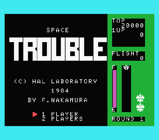 Game Space Trouble (Machines with Software eXchangeability - msx1)
