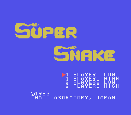 Game Super Snake (Machines with Software eXchangeability - msx1)