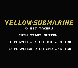 Game Yellow Submarine (Machines with Software eXchangeability - msx1)