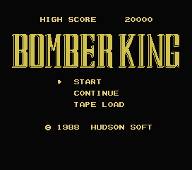 Game Bomber King (Machines with Software eXchangeability - msx1)