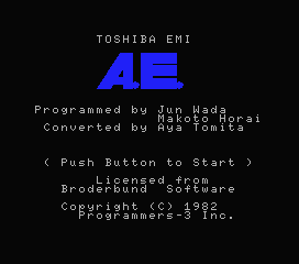 Game A.E. (Machines with Software eXchangeability - msx1)
