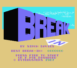 Game Break In (Machines with Software eXchangeability - msx1)