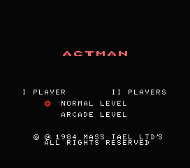 Game Actman (Machines with Software eXchangeability - msx1)