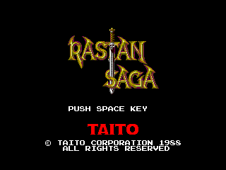 Game Rastan Saga (Machines with Software eXchangeability 2 - msx2)
