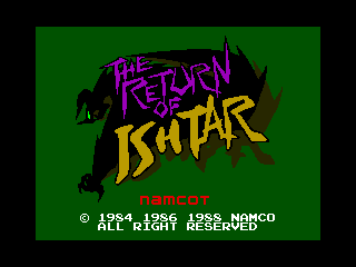 Game Return of Ishtar, The (Machines with Software eXchangeability 2 - msx2)