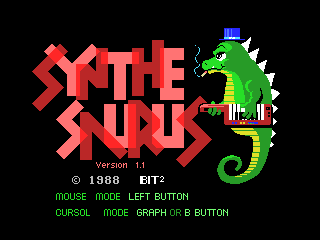 Game Synthe Saurus 1.1 (Machines with Software eXchangeability 2 - msx2)