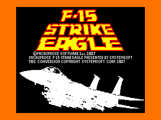 Game F15 Strike Eagle (Machines with Software eXchangeability 2 - msx2)