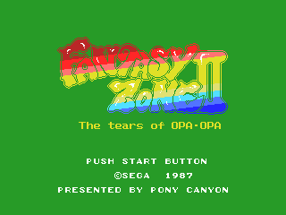 Down-load a game Fantasy Zone 2 (Machines with Software eXchangeability 2 - msx2)