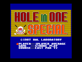 Game Hole In One Special (Machines with Software eXchangeability 2 - msx2)