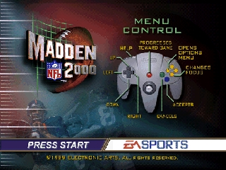 Game Madden NFL 2000 (Nintendo 64  - n64)
