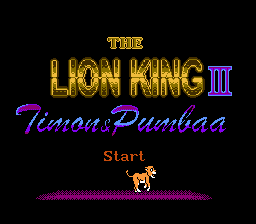Game Lion King III, The - Simon and Pumba (Dendy - nes)
