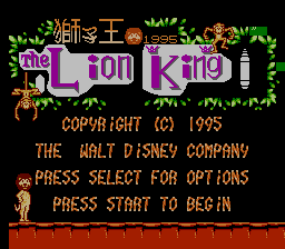 Game Lion King, The (1995) (Dendy - nes)