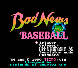 Game Bad News Baseball (Dendy - nes)