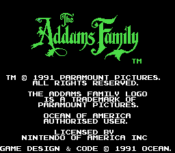 Game Addams Family, The (Dendy - nes)