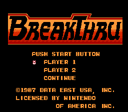 Game BreakThru (Dendy - nes)