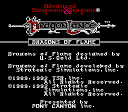 Game Advanced Dungeons & Dragons - Dragons of Flame (Dendy - nes)