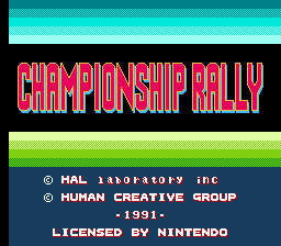 Game Championship Rally (Dendy - nes)