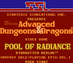 Game Advanced Dungeons & Dragons - Pool of Radiance (Dendy - nes)