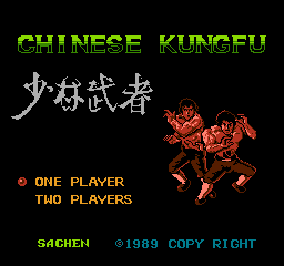Game Chinese Kungfu (Dendy - nes)