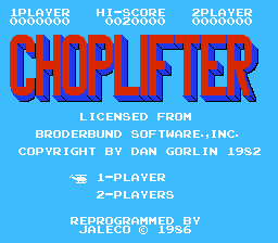 Game Choplifter (Dendy - nes)