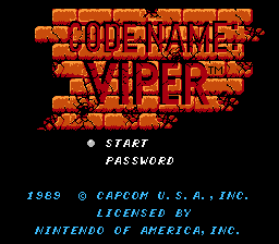 Game Code Name - Viper (Dendy - nes)