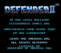 Game Defender II (Dendy - nes)