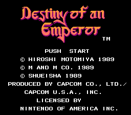 Game Destiny of an Emperor (Dendy - nes)