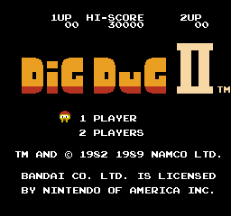 Game Dig Dug II - Trouble in Paradise (Dendy - nes)