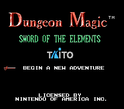 Game Dungeon Magic - Sword of the Elements (Dendy - nes)