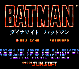 Game Dynamite Batman (Dendy - nes)