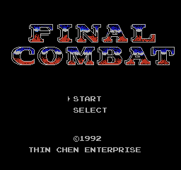 Game Final Combat (Dendy - nes)