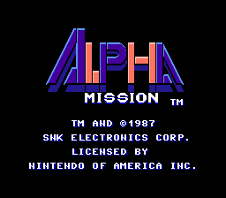 Game Alpha Mission (Dendy - nes)